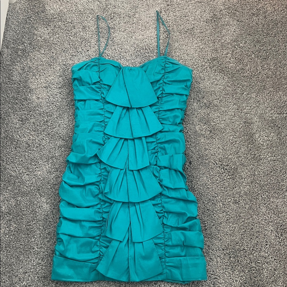 Hailey Logan Teal Mini Dress